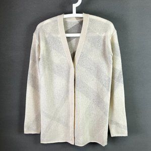 reversible white Burberry Classic checkered cardigan, very good condition